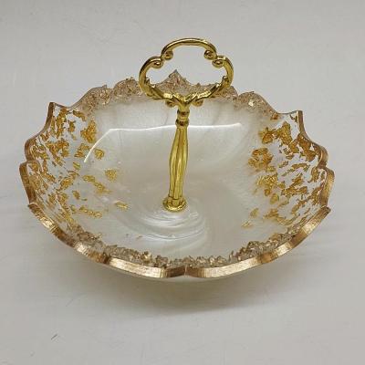 شکلات خوری دسته دار طلایی