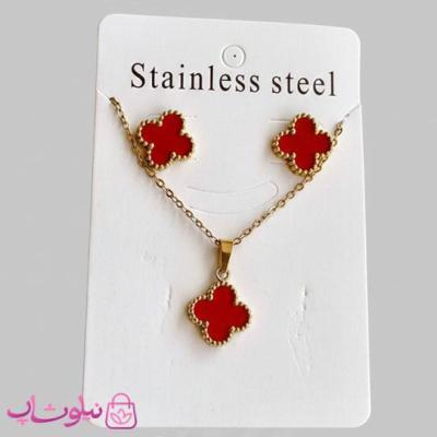 نیم ست زنانه مدل ونکلیف قرمز کد 1691