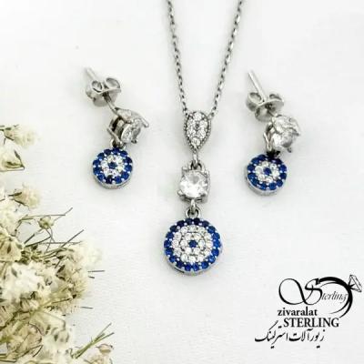 نیمست چشم نظر نقره با عیار925 کد 20354