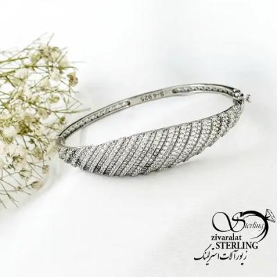 دستبند نقره جواهری عیار 925 کد 20381