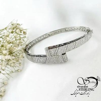 دستبند نقره النگویی طرح کلاسیک کد 20380