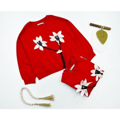 بلوز یلدایی دخترانه طرح گل کد 10913