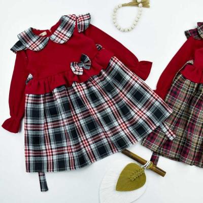 پیراهن دخترانه کشمیر یلدایی کد 10874