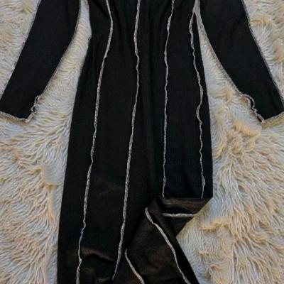 پیراهن زنانه مدل ماکسی رگه دار سفید