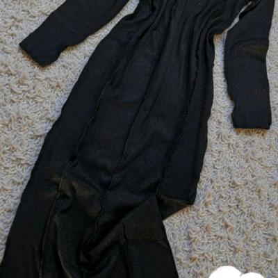 پیراهن زنانه مدل ماکسی رگه مشکی