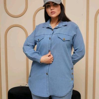 مانتو جین مدل بغل دکمه1326