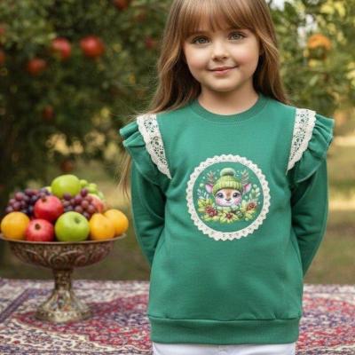 بلوز یلدایی بلوز کریسمی رنگ سبز چیندار دانتلی