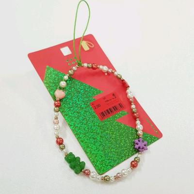 آویز موبایل کریسمسی مروارید و مهره رنگی ، کار فوق‌العاده زیبا و رنگارنگ