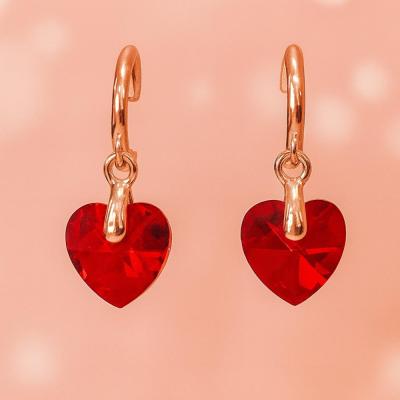 گوشواره آویز قلبی قرمز یلدایی