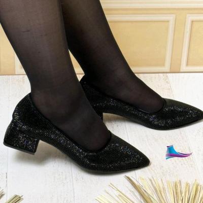 کفش زنانه مجلسی پرفروش نگینی پاشنه 3 سانت کد 942