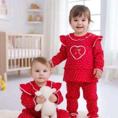 بلوز و شلوار نوزادی دخترانه قلب