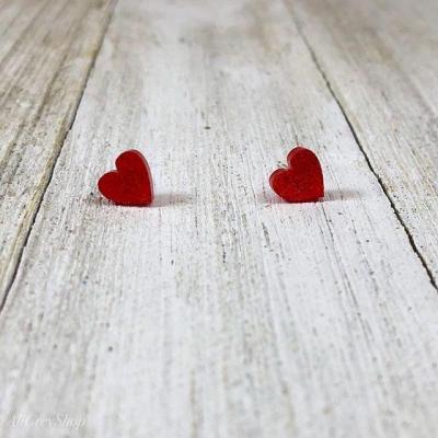 گوشواره میخی مخمل قلبی یلدا