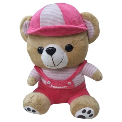 عروسک تدی کلاه دار ارتفاع 35 س.م کد1