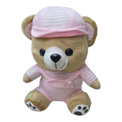 عروسک تدی کلاه دار ارتفاع 35 س.م کد2