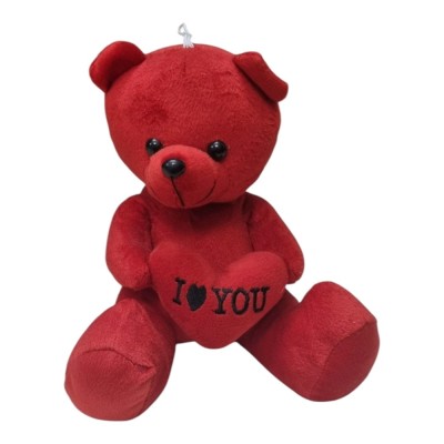 عروسک خرسی قلب دار ارتفاع 20 س .م