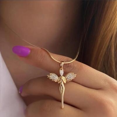 پلاک ژوپینگ آبکاری طلا طرح فرشته