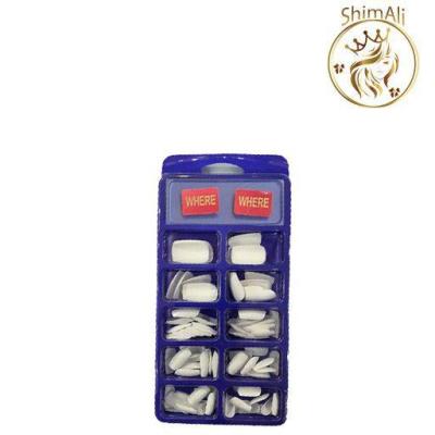ناخن مصنوعی 100 عددی رنگ سفید سرتخت-152380