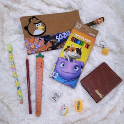 پک لوازم تحریر 10 عددی قهوه ای ست لوازم تحریر