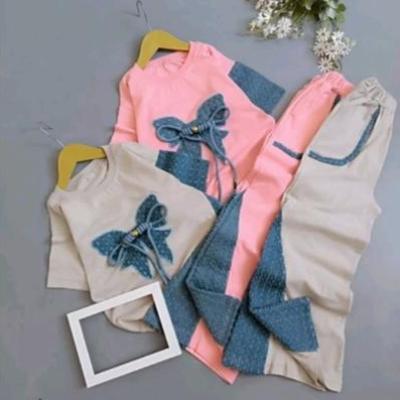 تیشرت شلوار تیکه دوزی جین