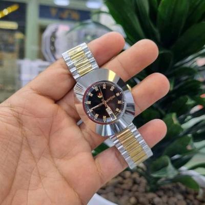 ساعت رادو اتومات RADO تخم مرغی بدنه تمام سرامیک صفحه مشکی لنگر چرخون