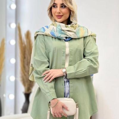 شومیز کتان قد 90 ترک فری سایز رنگبندی