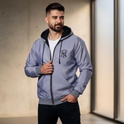 سوییشرت شمعی مردانه کلاهدار داخل خز رنگ طوسیNY