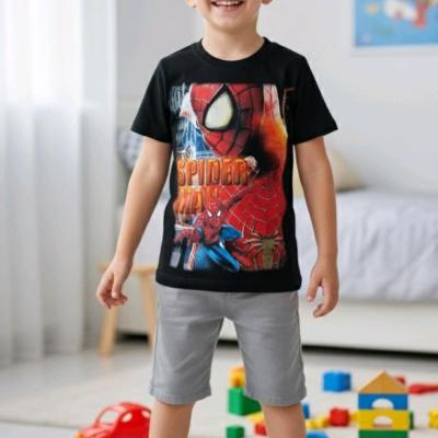 تیشرت پسرانه چاپ مردعنکبوتی سایز 55 و 60