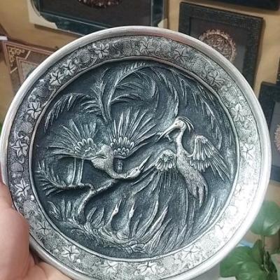 بشقاب مسی قلمزنی