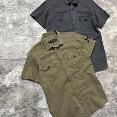 پیراهن آستین کوتاه کتان کاغذی