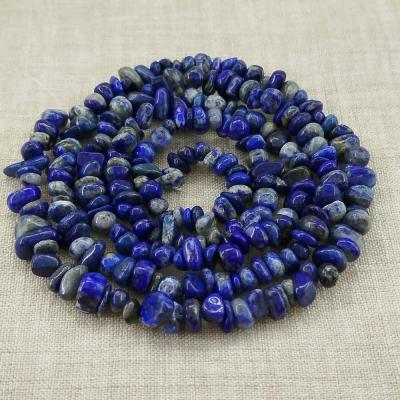 ریسه سنگ لاجورد نیم گرد (طول ریسه 40 سانتیمتر است)