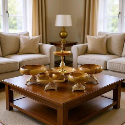 ست پذیرایی چوب گردو نسکافه ای