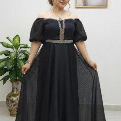 پیراهن شب زنانه اورگانزا ماکسی مدل سیندرلا