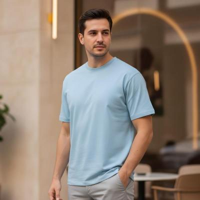 تیشرت قواره‌ دار لش بیسیک آبی روشن | نخ پنبه با دوخت استاندارد