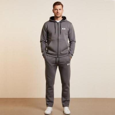 ست سویشرت و شلوار مردانه رنگ طوسی جنس اسپان – راحت، سبک و مناسب روزمره