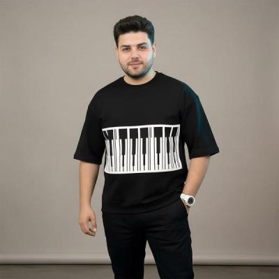 تیشرت مردانه و زنانه طرح جدید بختیاری رنگ مشکی – استایل اصیل و مدرن