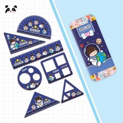 قوطی فلزی گونیا نقاله اشکال هندسی طرح فضانورد