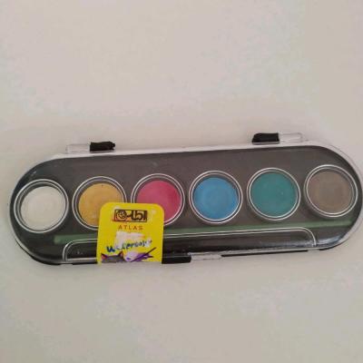 آبرنگ درجه یک شش رنگ اطلس(مناسب برای جوایز)