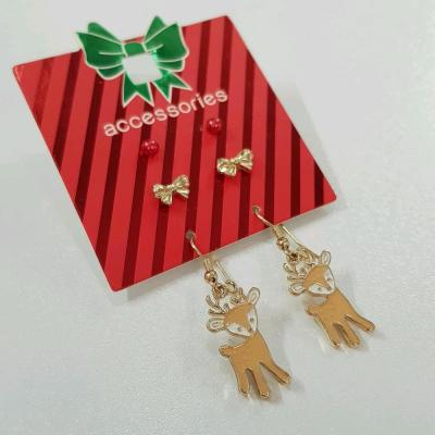 پک سه جفتی گوشواره و گلگوش کریسمسی ، کار فوق العاده زیبا و فانتزی