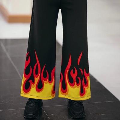 شلوار کرپ بگ آتیشی دخترانه فری سایز