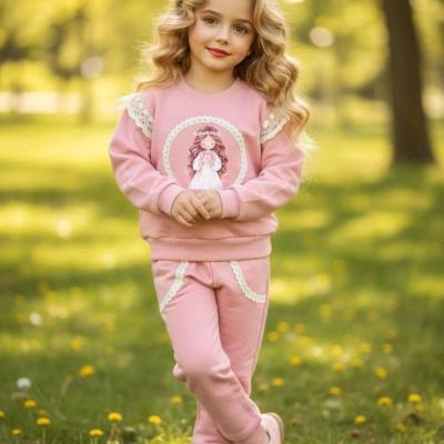 ست بلوز و شلوار دخترانه رنگ گلبهی