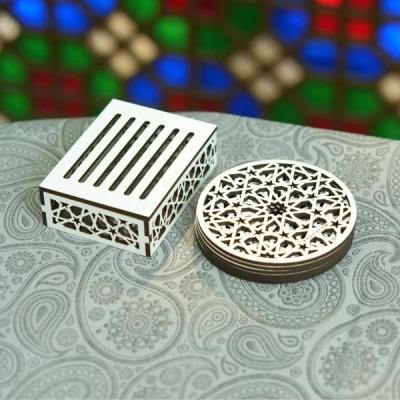 دکوری زیر لیوانی طرح مشبک