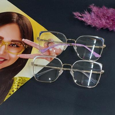 عینک طبی زنانه دخترانه برند اوسه فلزی رنگ ثابت با کیفیت مدل گربه ای