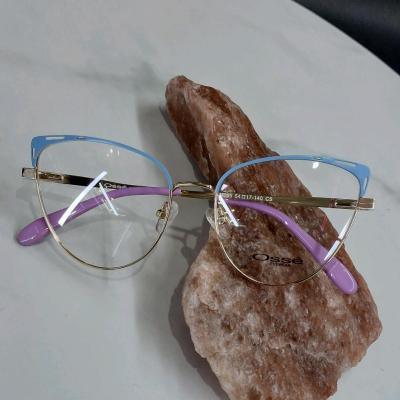 عینک فریم طبی زنانه دخترانه برند اوسه فلزی رنگ ثابت با کیفیت