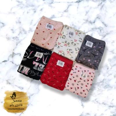 شورت زنانه نخی طرح دار میسپل 4XL