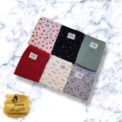 شورت زنانه نخی طرح دار میسپل 3XL