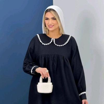 تونیک مانتویی یقه عروسکی ب ب شانتون فری سایز-154323