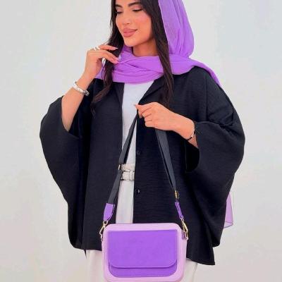 پانچو زنانه شانتون مدل مانتو پانچو مشکی محرمی صوفیا