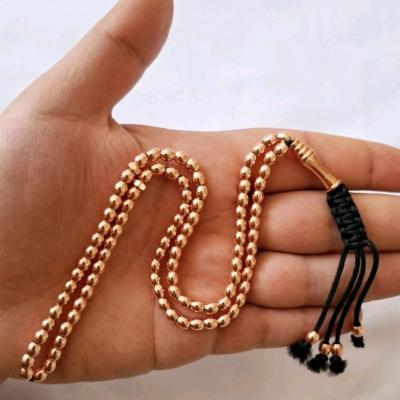 تسبیح مسی 101 تایی گندمی