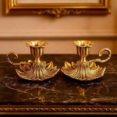 جاشمعی انگشتی برنجی گل برجسته