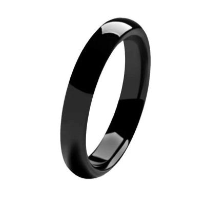 حلقه مشکی استیل ساده